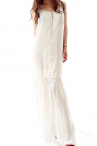 Loumia mermaid hem dress NUDE