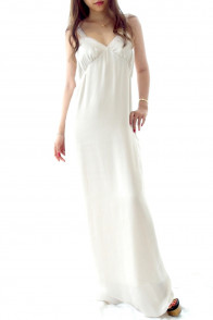 Olivia back ribbon dress NUDE